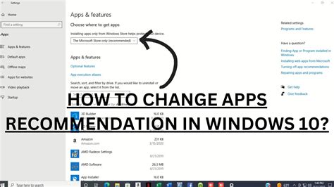 How To Change Apps Recommendation In Windows Basics Of