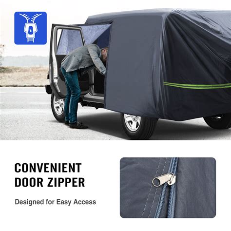 6 Ply Car Cover For 2 Door Jeep Wrangler Cjyj Tj And Jk Uv Dust Rain Protection Ebay