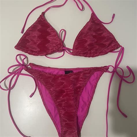 Discontinued Pink Triangl Bikini Extra Large Depop