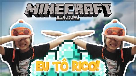 ACHEI UM BAÚ DO TESOURO Minecraft Survival 01 YouTube