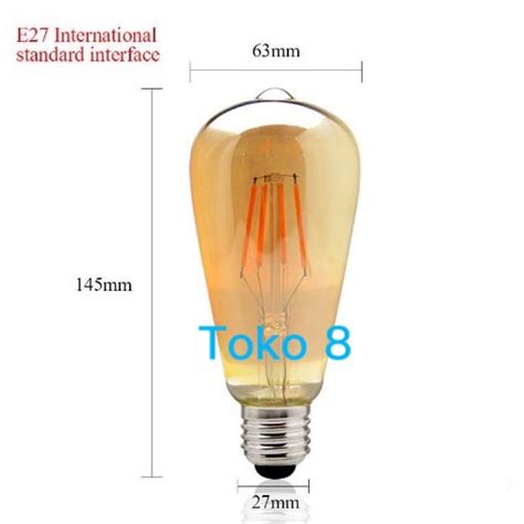 Jual Lampu Led Filamen Watt Edison W Filament Led W Bulb Watt