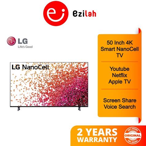 LG NANO75 50 4K Smart NanoCell TV With AI ThinQ 2021 50NANO75TPA