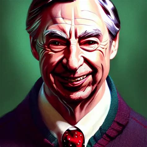 Portrait Of Mr Rogers As Venom Intricate Headshot Stable