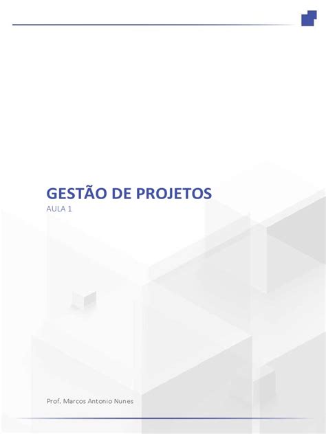 Aula 01 Fundamentos De Gestao De Projetos Pdf