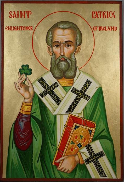 St Patrick Of Ireland Large Icon Hand Painted Icons Blessedmart