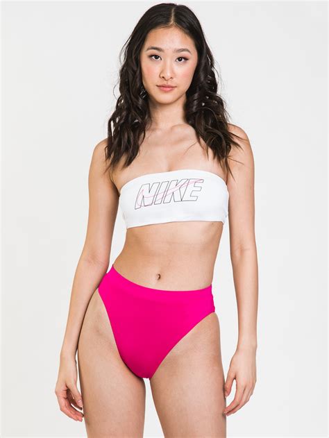 Nike Multi Logo Bandeau Bikini Top Clearance