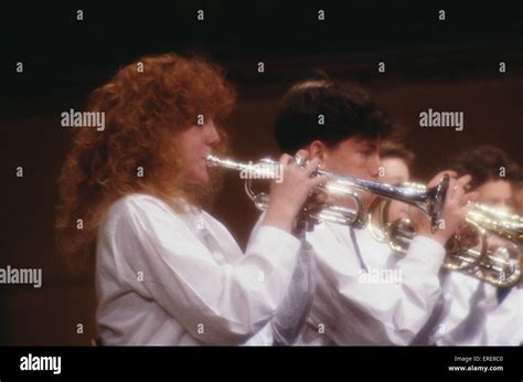 Cornet Section Of Brass Band Youth Musicians Stock Photo Alamy