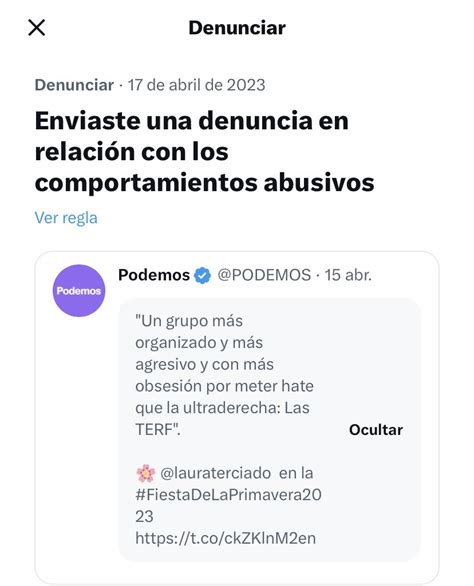 Pilar H Lucas on Twitter He denunciado este tweet por incitación al