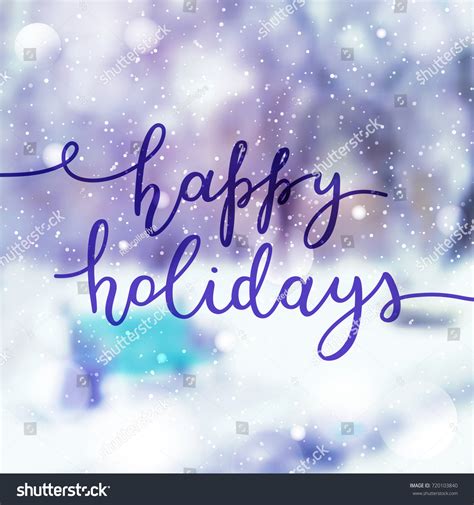 Happy Holidays Lettering Vector Handwritten Text Stock Vector Royalty