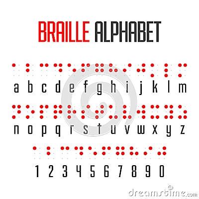 Alfabeto Y N Meros De Braille Ilustraci N Del Vector Imagen