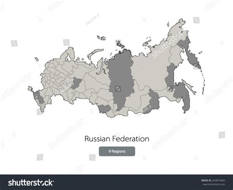 Map of Russian Federation. Regions - Royalty Free Stock Vector ...