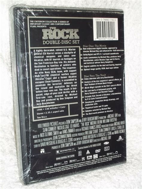 The Rock Dvd 2001 2 Disc Set Criterion Collection Sean Connery