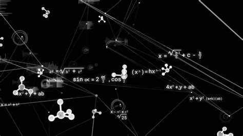 Vídeo Premium Animación de moléculas y ecuaciones matemáticas a