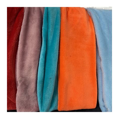 Custom Soft Fabric Textile Raw Material Polyester Solid Flannel