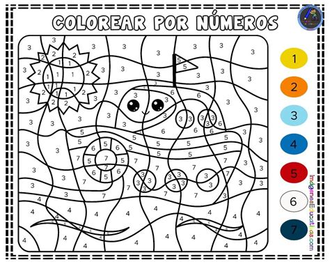 101 Dibujos Para Colorear Colorear Por Números Numeros Para Niños Libro De Los Numeros