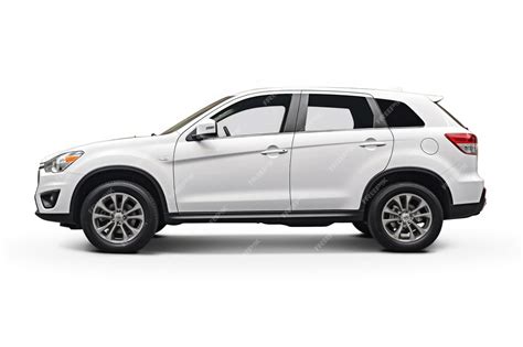 Premium Photo | White SUV car isolated on white background with clipping path Side view