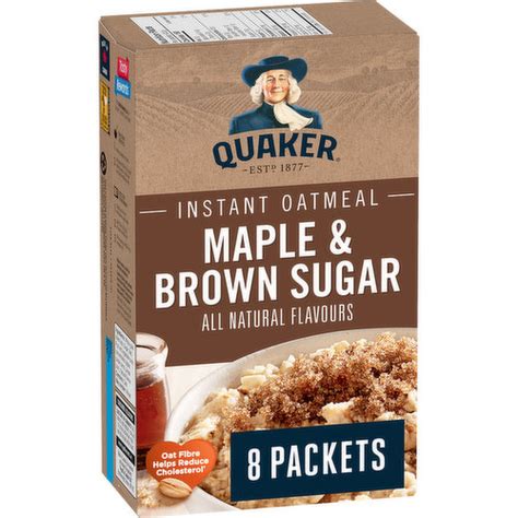 Quaker - Maple & Brown Sugar Flavour Instant Oatmeal