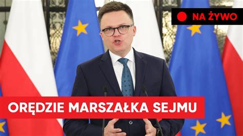 Orędzie Marszałka Sejmu Szymona Hołowni YouTube