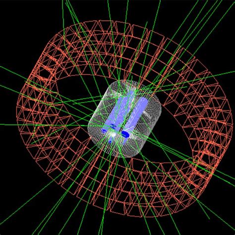 Geant Visualisation Of The Simulated Preclinical Pet Scanner The