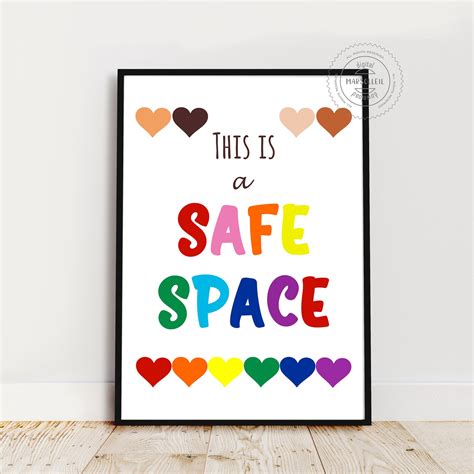 Safe Space Poster Classroom Decor Diversity Inclusion Etsy