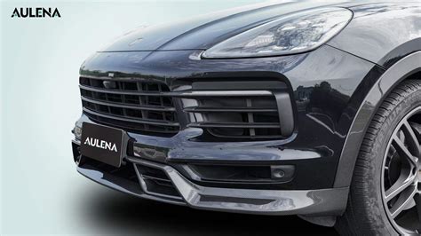 AULENA PORSCHE CAYENNE COUPE 9Y3 DRY CARBON FIBRE FRONT LIP Mod Central