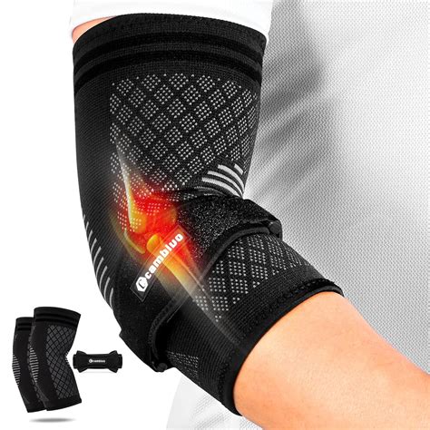 CAMBIVO Tennis Elbow Brace Set 2Pcs Elbow Sleeves 1Pcs Tennis Elbow