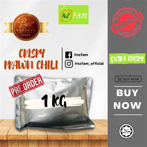 Pre Order Halal Crispy Prawn Chili 1kg Ready To Eat Catering Pack