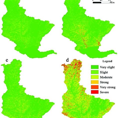 Soil Erosion In 1990 A Soil Erosion In 2000 B Soil Erosion In