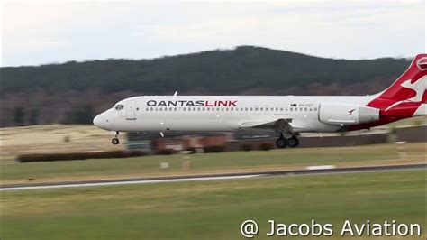 Qantaslink Boeing 717 Landing At Canberra Airport Youtube