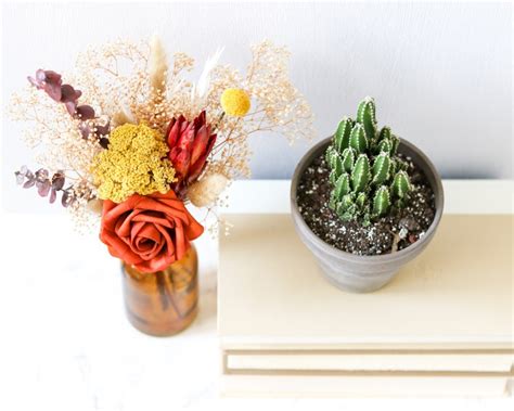 Terracotta Dried Flower Arrangement Fall Florals Wedding Etsy