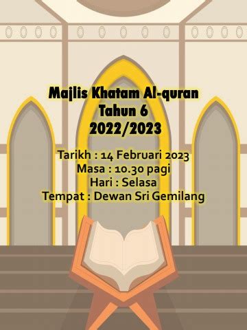 Majlis Khatam Al Quran Tahun 6 2022 2023 G 22020922 Flip PDF AnyFlip