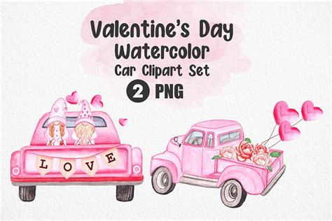 Watercolor Valentines Day Clipart Set Graphic By Nazzasi Creative