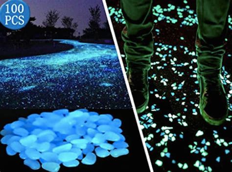 100 Glow in the Dark Pebbles Garden Pebbles Centerpieces - Etsy