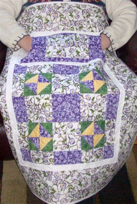 Lovie Lap Quilt Two Pockets Flannel Lined One Through Pocket To