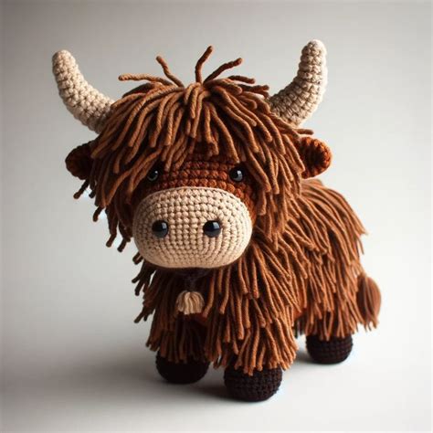 Henry The Highland Cow Crochet Plushie Pattern Diy Toy Amigurumi