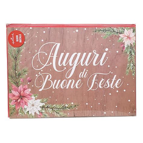 Biglietto Auguri Di Natale In Legno Con Busta Auguri Di Buone Feste