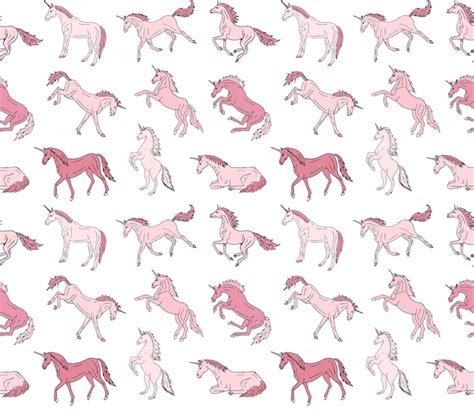 Premium Vector Vector Seamless Pattern Of Hand Drawn Unicorn