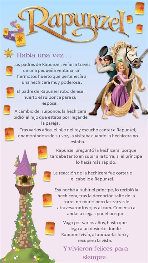 Infografía Rapunzel en 2023 Cuentos infantiles de princesas Cuentos