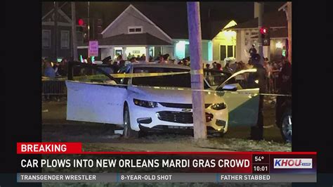 Police Car Plows Into Mardi Gras Crowd 28 Injured