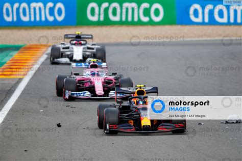 Alexander Albon Red Bull Racing Rb Leads Lance Stroll Racing Point