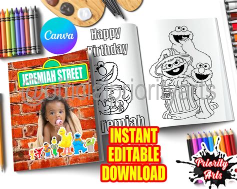Sesame Street Coloring Book Pages Ernie's Coloring Collection Sesame