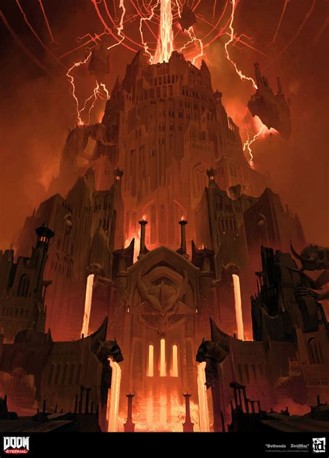 Hell tower doom eternal concept art – Artofit