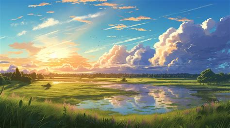 Makoto Shinkai Style Landscape Desktop Wallpaper High Resolution