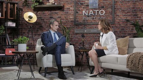 Prime Minister Kyriakos Mitsotakis Interview With Nadia Schadlow Youtube