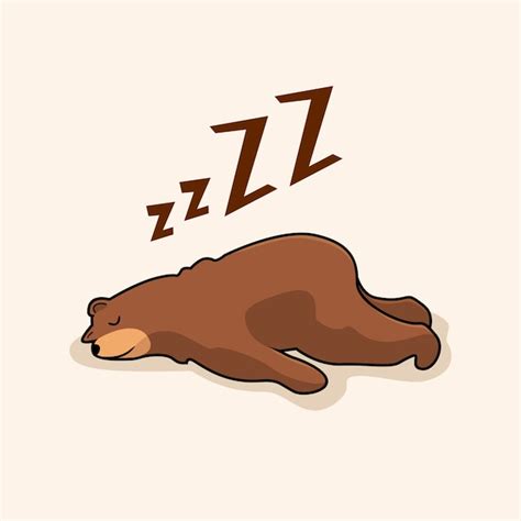 Premium Vector Lazy Bear Cartoon Sleep Animals