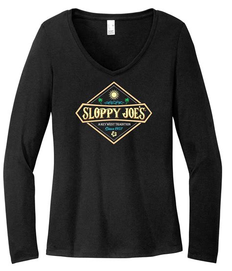 Ladies Diamond Logo Long Sleeve Sloppy Joes Bar Key West Fl