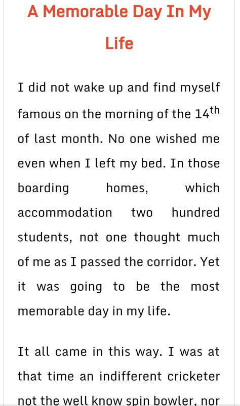 Essay On Memorable Day Of My Life In School School Walls