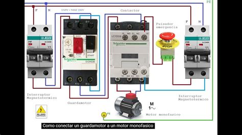 Como Conectar Un Guardamotor A Un Motor Monofasico Ali Control Videos