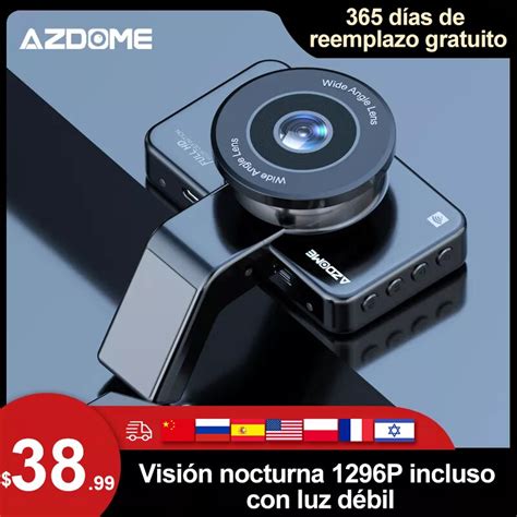 AZDOME Cámara de grabación con resolución 1296P para salpicadero de