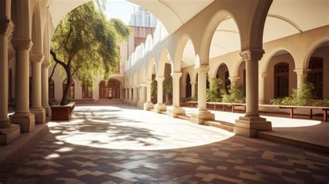 Premium AI Image | Courtyard of university campus